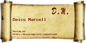 Deics Marcell névjegykártya